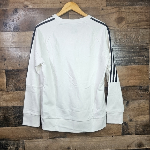 New Adidas 3-Stripes Crew Sweatshirt Size Large - Picture 6 of 8